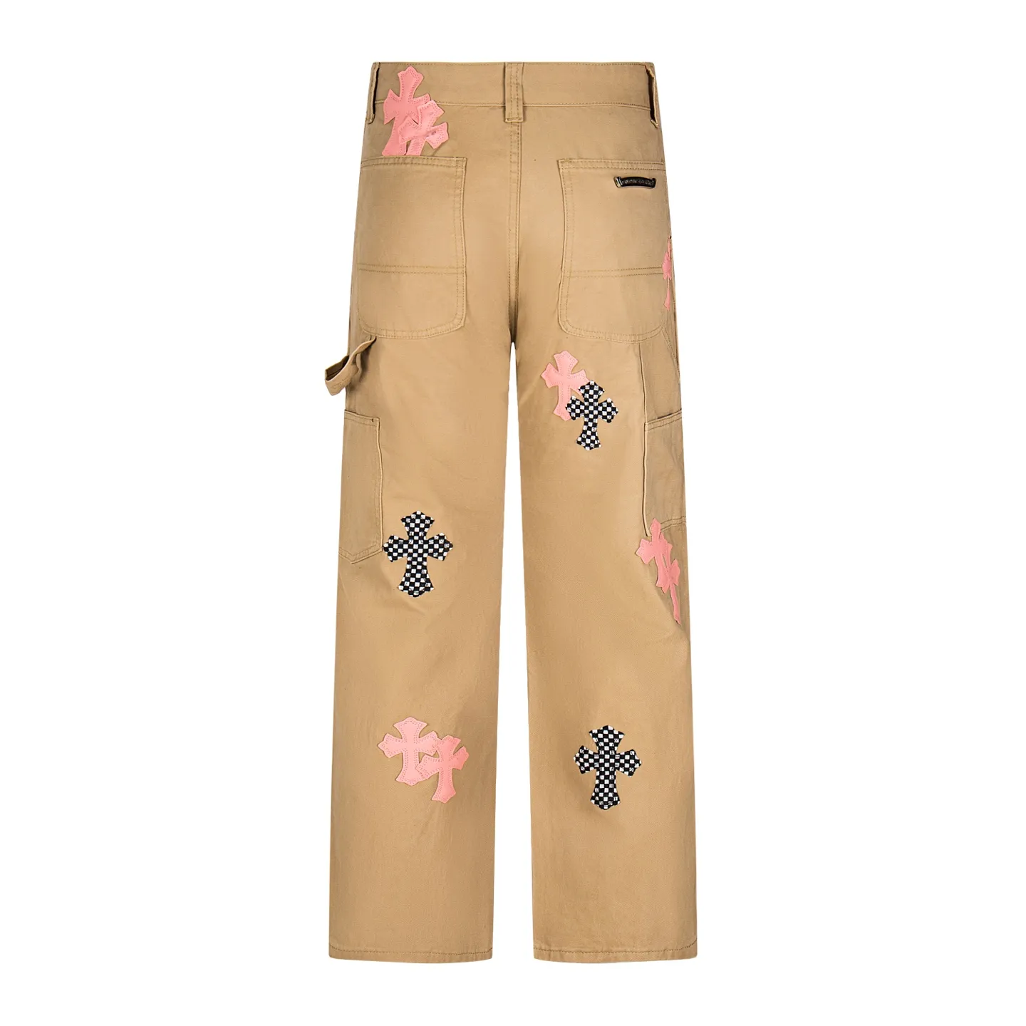 P260 Chrome Hearts Cherry Blossom Pink Leather and Wooden Spliced ​​Washed Jeans Authentically restore the ultimate vintage texture. Three-dimensional version. Loose and comfortable, not picky about the figure. Makes taller and slimmer. Factory-made. Original factory quality control. Same style for men and women. Can be matched with couples. Versatile recommendation. Must-have jeans for all seasons. Fashionistas have been disappointed. The quality selection of fabrics, the tailoring of details, and the matching of patterns are all impeccable! The upper body is so handsome when worn...it can be easily worn by men, women and children! The craftsmanship is made of heavy-duty washed pure cotton denim fabric. After washing, it is soft and thick. It is very stylish when worn on the body. Style number: 1758# (the same jacket is available) Color: Khaki Size: 28 30 32 34